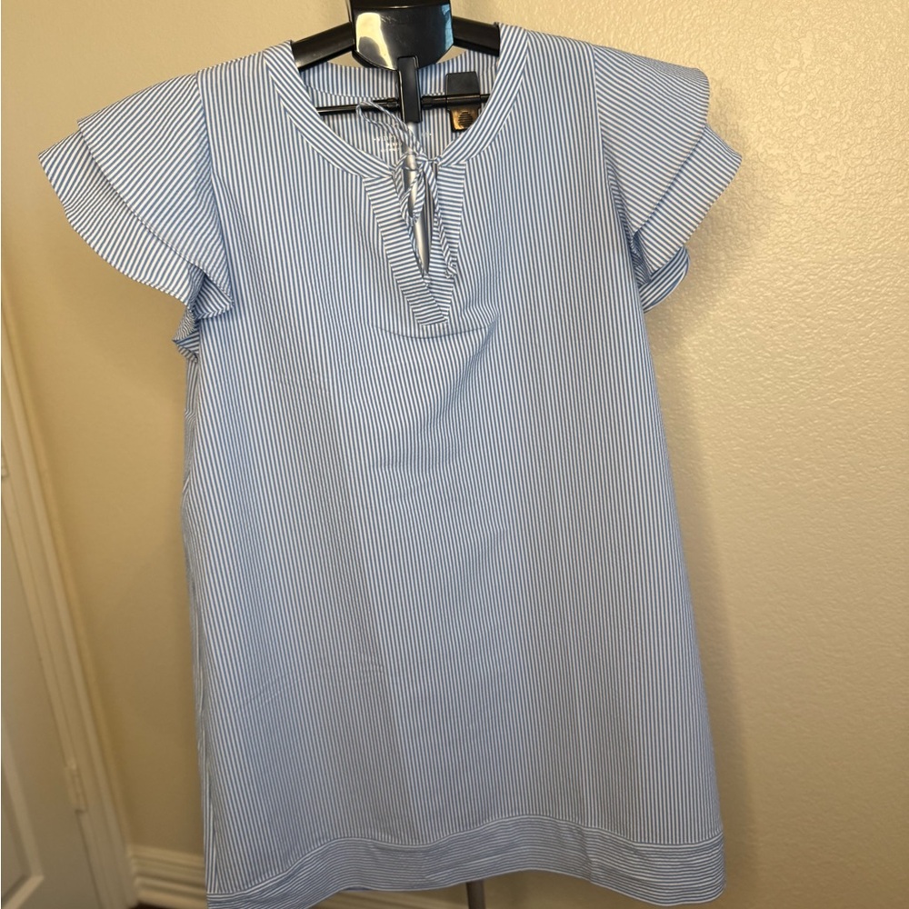 Vineyard Vines Blue Striped Midi Dress - Picture 3 of 6